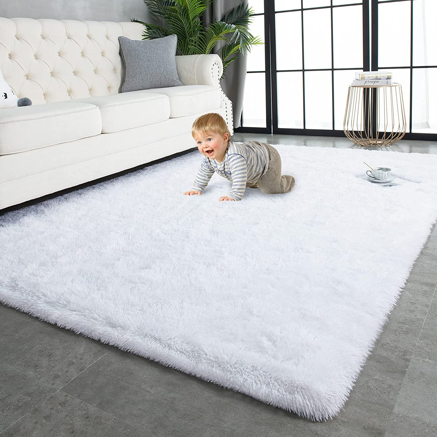 Luxurious Plush Carpets: Ultra-Soft Modern Area Rugs for Stylish Living Rooms, Playful Children's Bedrooms, and Chic Home Decor