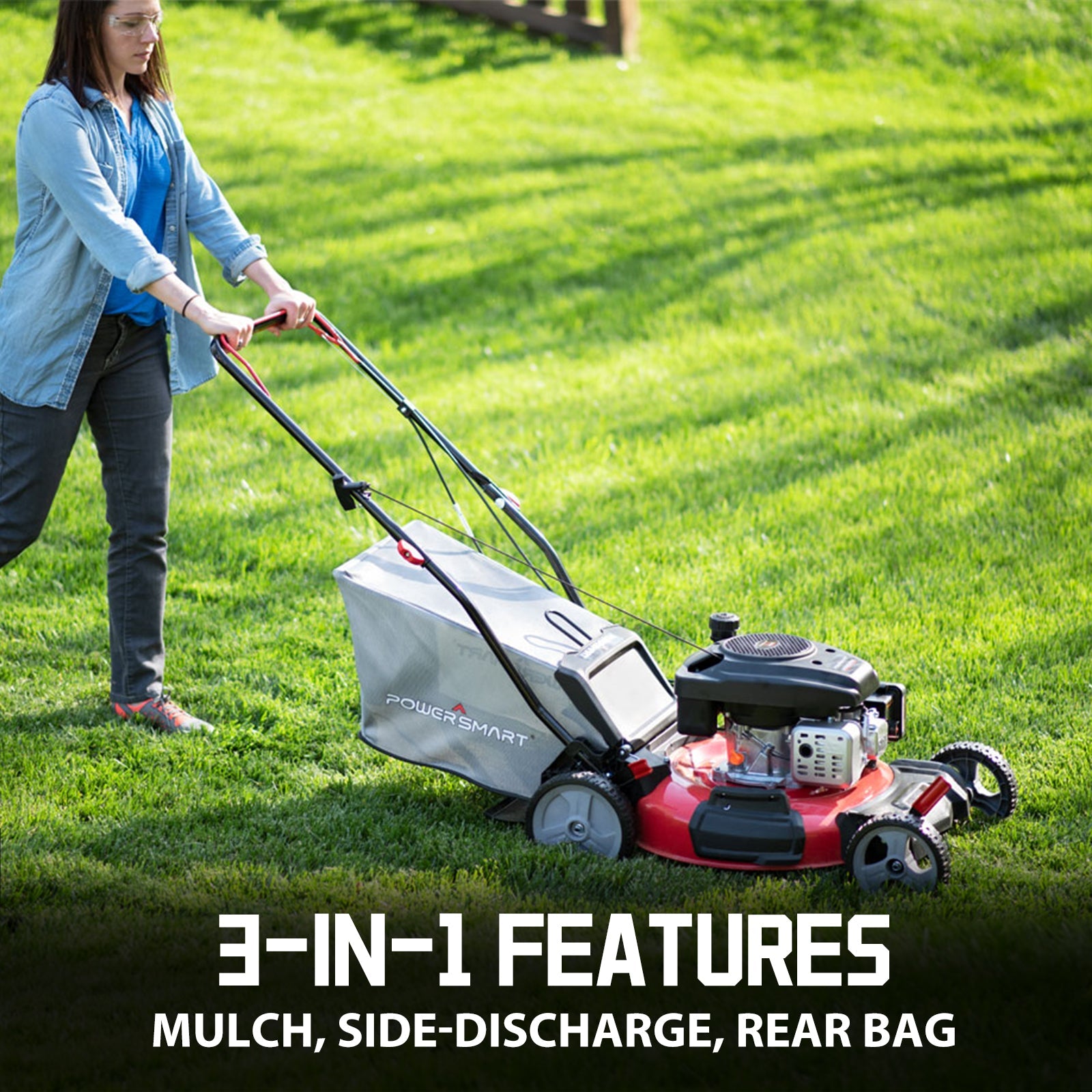 22'' 170cc Gas Self-propelled 3-in-1 Lawn Mower DB8622S