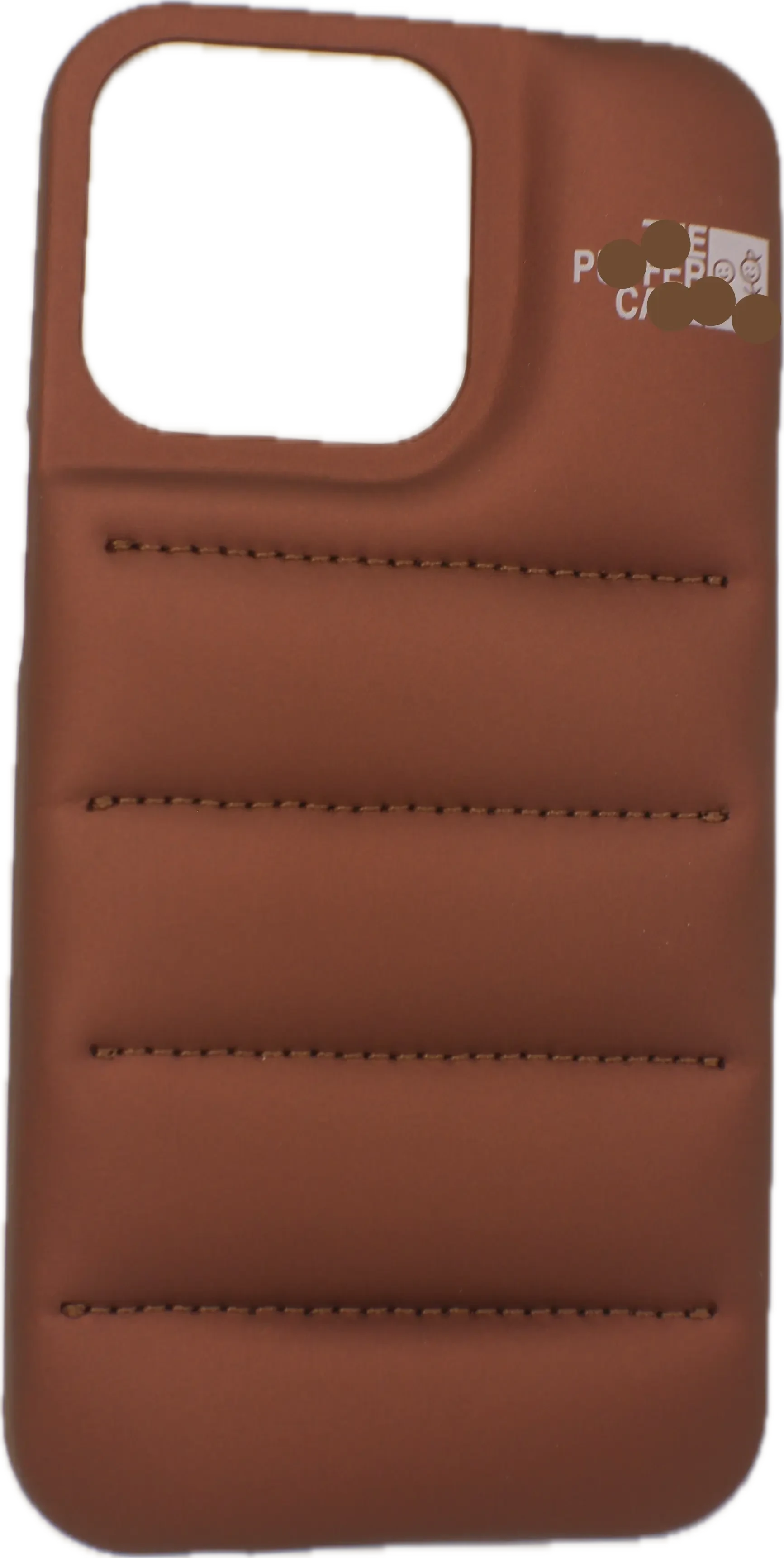 For iPhone phone case For Fashion Brand Down Jacket Phone Case For iPhone Coffee Copper Color