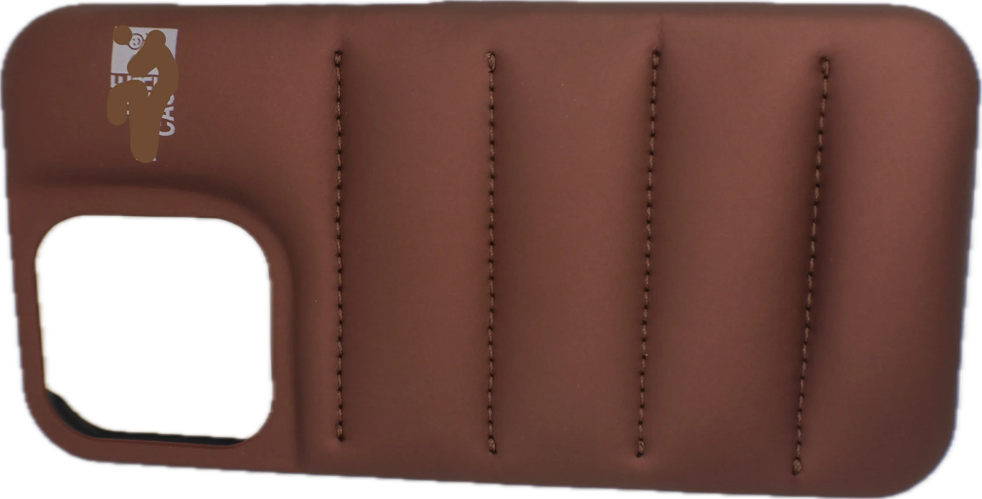 For iPhone phone case For Fashion Brand Down Jacket Phone Case For iPhone Coffee Copper Color