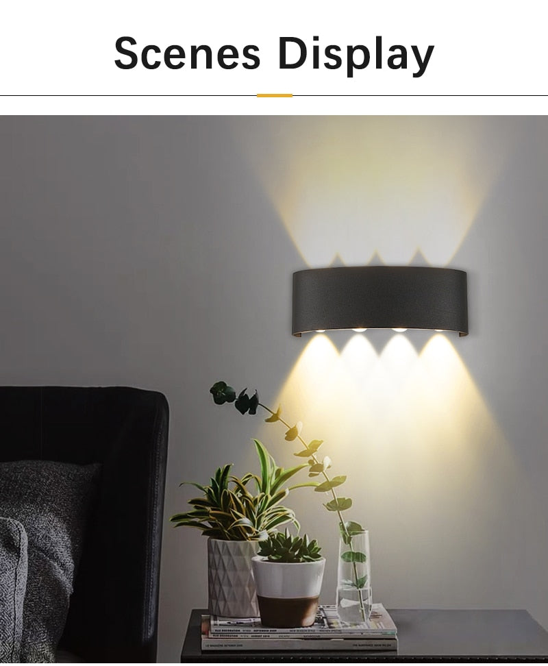 Contemporary LED Wall Lamp: Waterproof IP65, Ideal for Bathroom and Outdoor Lighting, Available in 4W, 6W, and 8W, Suitable for 110V and 220V Power Supply
