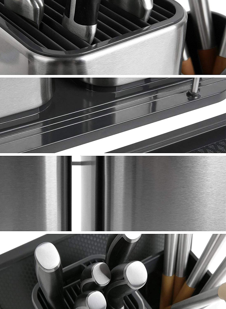 Stainless Steel Knife Holder for Kitchen Knife Set - Organize Your Cooking Utensils with Style and Functionality