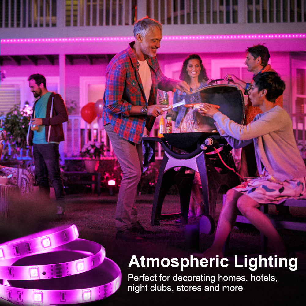 Vibrant DIY RGB LED Strip Light - Create a Stunning Ambiance with a Flexible 5050/SMD3535 Ribbon, Bluetooth Control, and DC 12V Power - Ideal for Christmas Decor and More