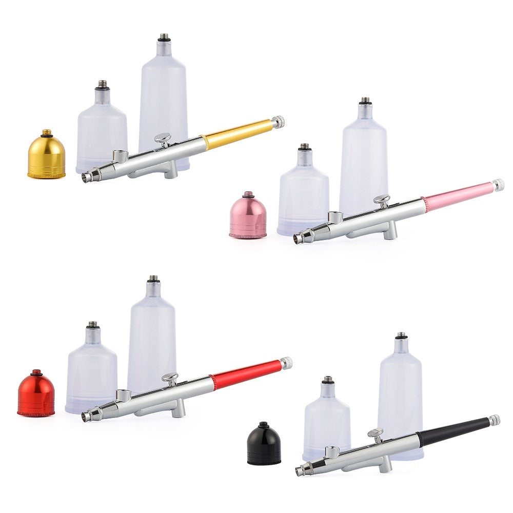 Foreverlily Mini Air Compressor Kit Air-Brush Paint Spray Gun Airbrush For Nail Art Tattoo Craft Cake Face Nano Fog Mist Sprayer
