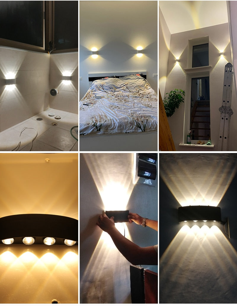 Contemporary LED Wall Lamp: Waterproof IP65, Ideal for Bathroom and Outdoor Lighting, Available in 4W, 6W, and 8W, Suitable for 110V and 220V Power Supply