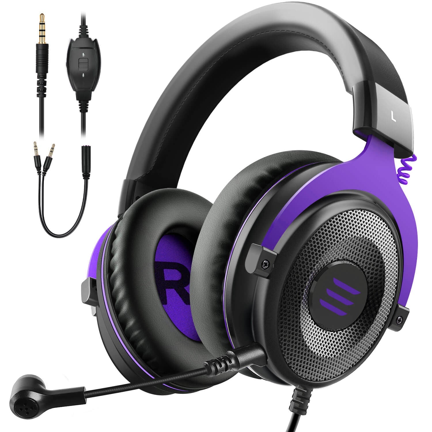 Professional Gaming Headset - Stereo Wired Game Headphones with Microphone for PS4, Smartphone, Xbox, and PC