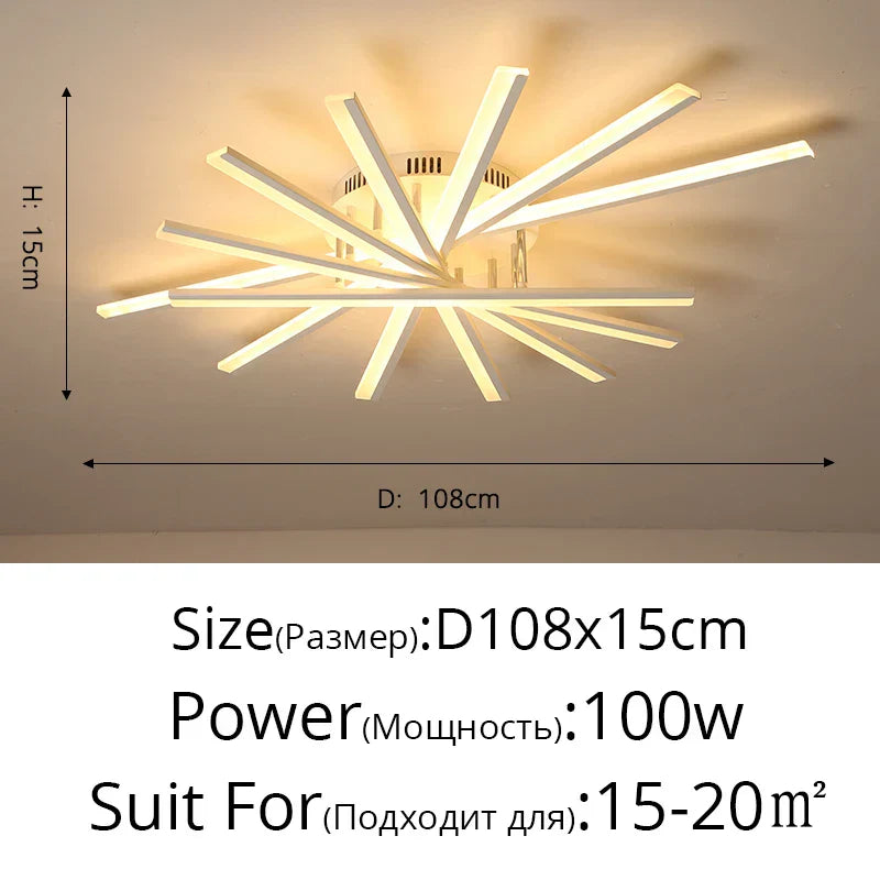 DecorBites™ LED Ceiling Chandelier Indoor Lighting Living Room Bedroom Hall Aisle Lustre Fixture