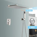 DecorBites™ Brushed Nickel Rainfall Shower Faucet Set with Tub Spout - 16" Head