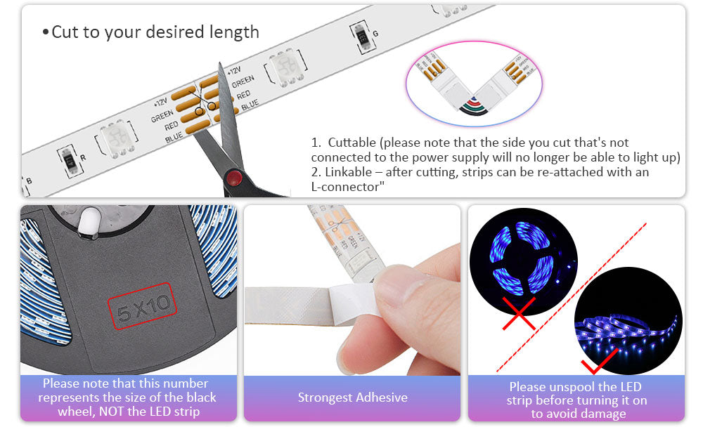 Vibrant DIY RGB LED Strip Light - Create a Stunning Ambiance with a Flexible 5050/SMD3535 Ribbon, Bluetooth Control, and DC 12V Power - Ideal for Christmas Decor and More