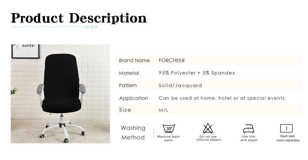 Water-Resistant Jacquard Office Chair Cover - Transform Your Office Chair with Style and Comfort!