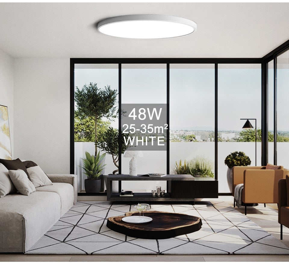 Smart Ultrathin 20-Inch LED Ceiling Lamp: Large Bedroom Lighting Fixture for Modern Living Room