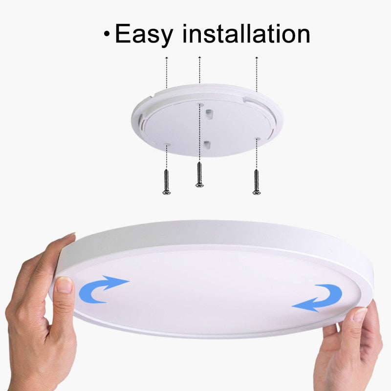 Smart Ultrathin 20-Inch LED Ceiling Lamp: Large Bedroom Lighting Fixture for Modern Living Room