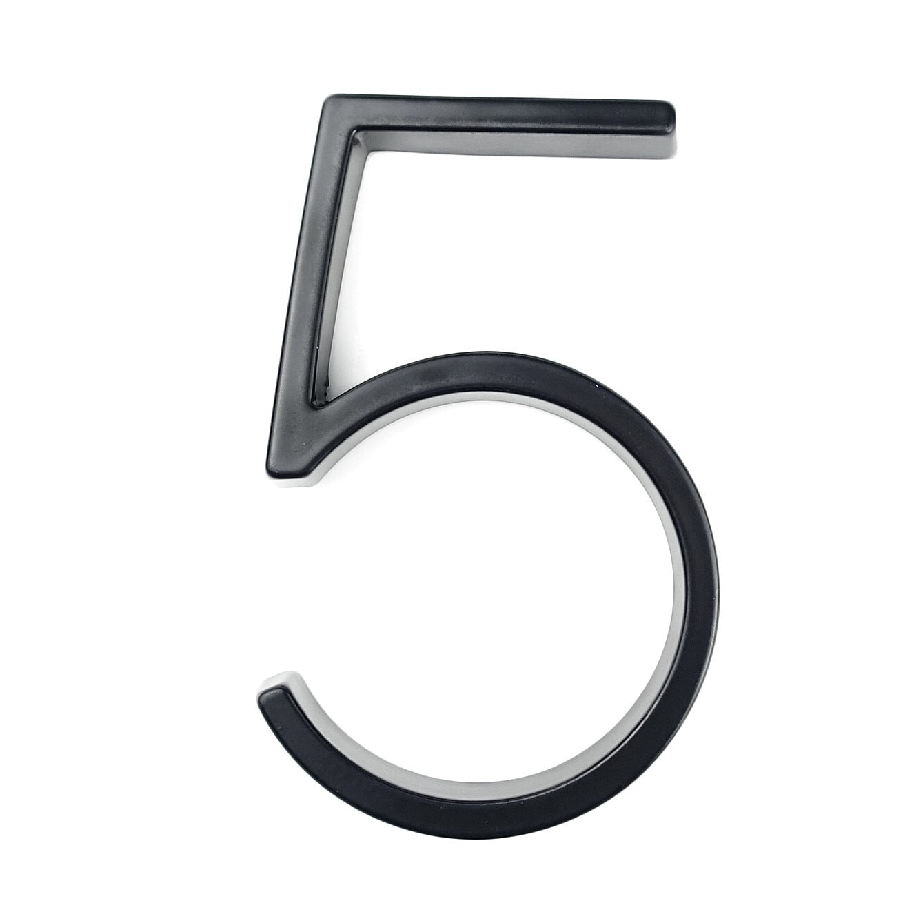 Floating Exterior House Number 5inch Doorplate Letters Metal Address Sign Plate Outdoor Door Plaque Number Dash Slash Sign #0-9