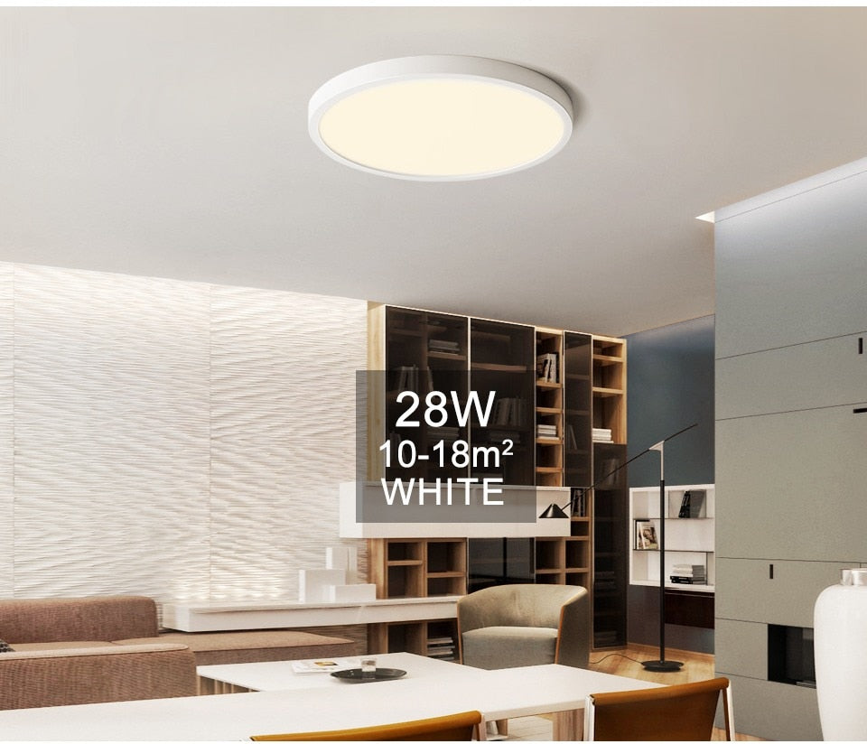 Smart Ultrathin 20-Inch LED Ceiling Lamp: Large Bedroom Lighting Fixture for Modern Living Room