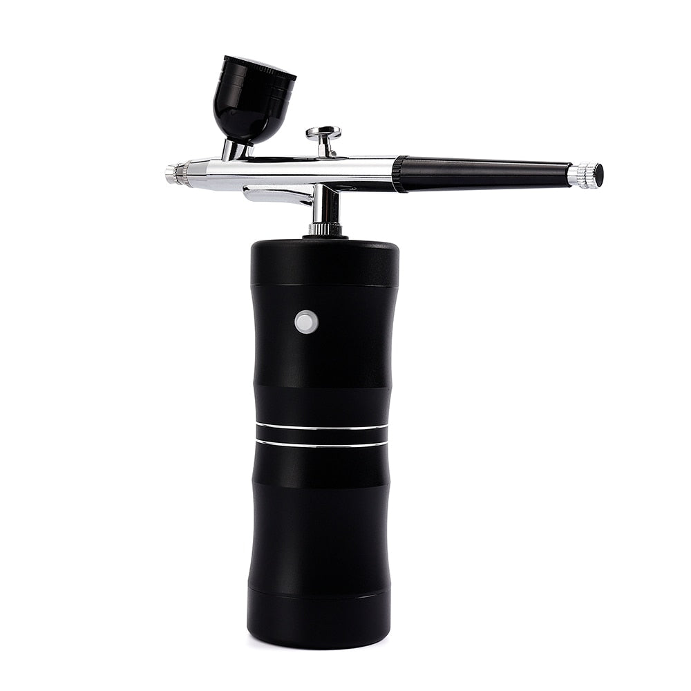 Top 0.3mm Mini Air Compressor Kit Air-Brush Paint Spray Gun Airbrush For Nail Art Tattoo Craft Cake Nano Fog Mist Sprayer