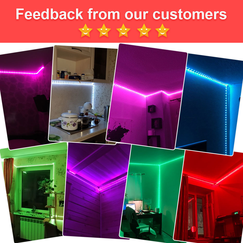Vibrant DIY RGB LED Strip Light - Create a Stunning Ambiance with a Flexible 5050/SMD3535 Ribbon, Bluetooth Control, and DC 12V Power - Ideal for Christmas Decor and More
