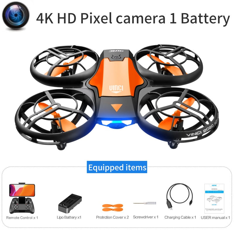 New Mini Drone V8 with 4K/1080P HD Camera, WiFi FPV, Air Pressure Height Maintenance, Foldable Quadcopter, RC Drone Toy Gift