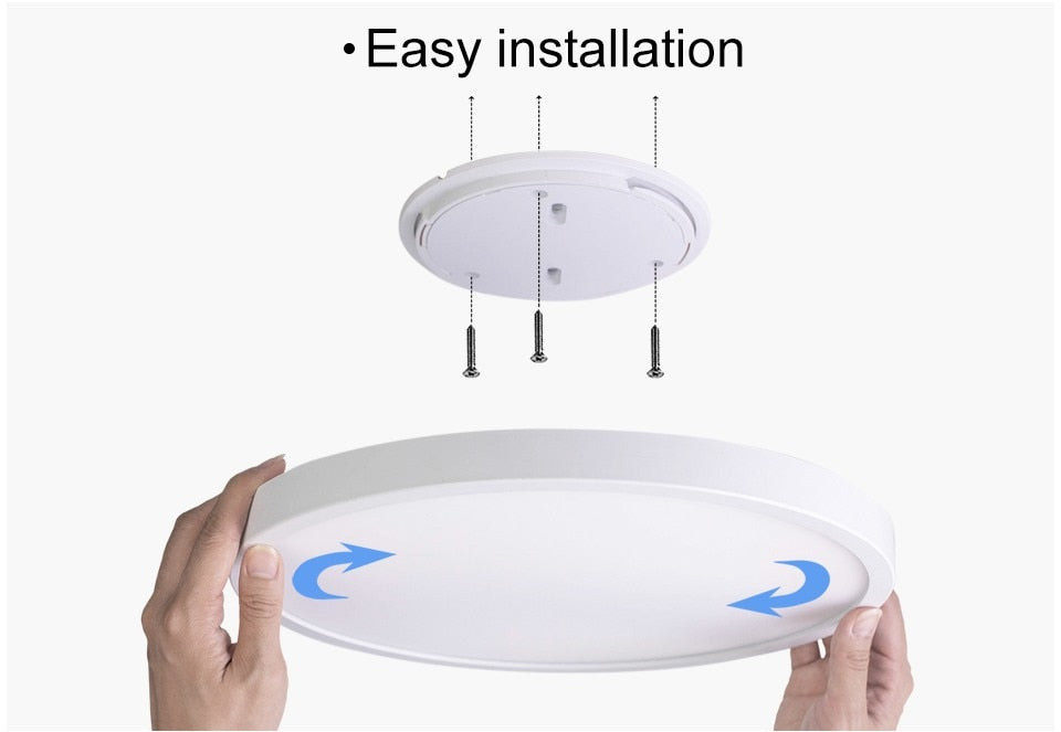 Smart Ultrathin 20-Inch LED Ceiling Lamp: Large Bedroom Lighting Fixture for Modern Living Room