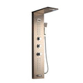 DecorBites™ Brushed Nickel Shower Column with Hand Shower, Tub Spout, and Massage System