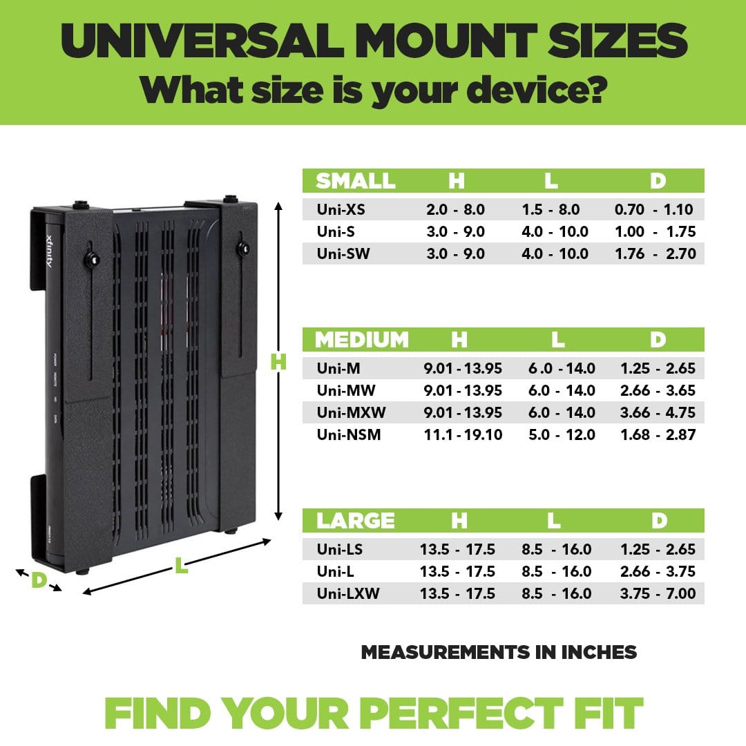 HIDEit Uni-M | Adjustable Medium Device Wall Mount