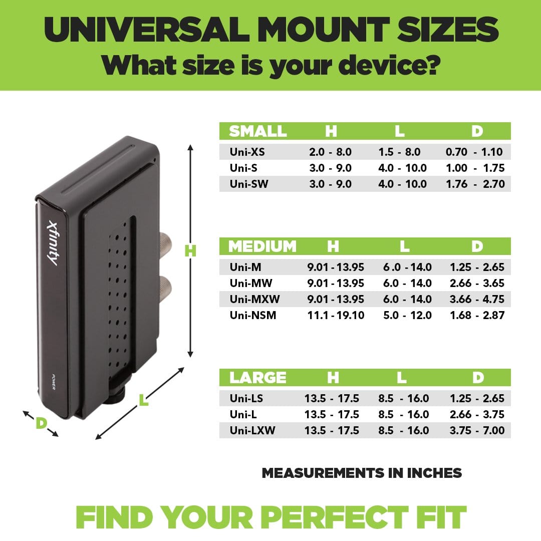 HIDEit Uni-XS | Adjustable Extra Small Electronic Device Wall Mount