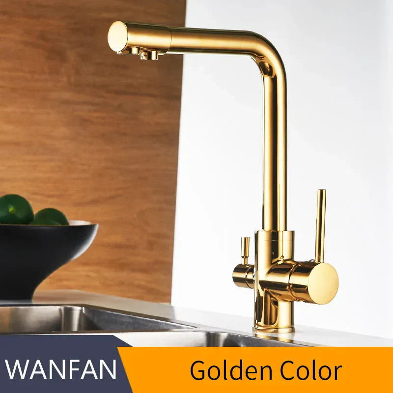 DecorBites™ Kitchen Faucet with Water Purification Features - Deck Mounted 360 Rotation