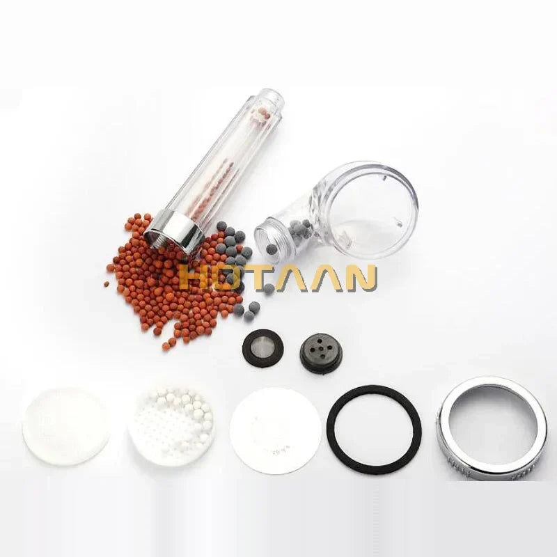 DecorBites™ Crystal Anion Handheld Shower Head Filter Pressurize Water Saving, Bathroom Accessories