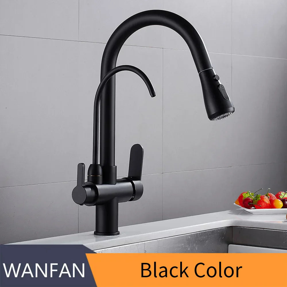 DecorBites™ Kitchen Faucet: Three Ways Sink Mixer Crane for Water Filter Tap