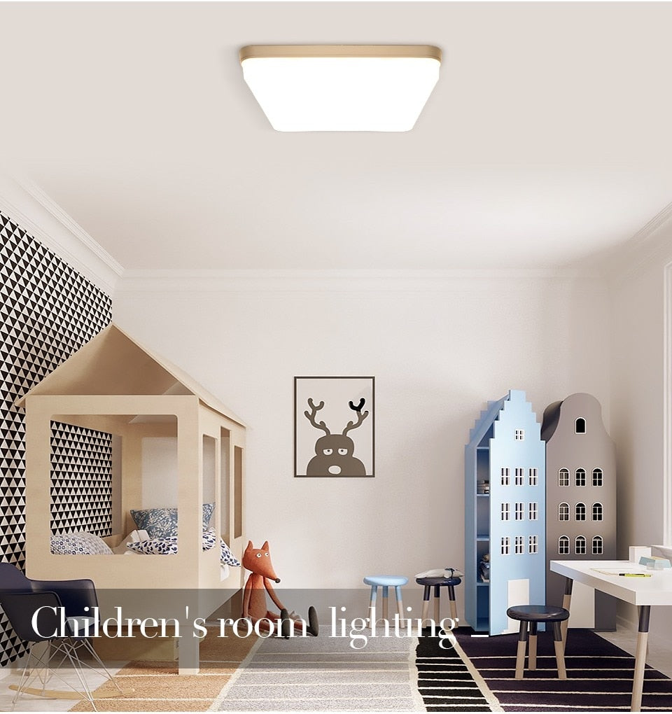 Square LED Ceiling Lamp - Bedroom Lighting in Neutral White, Cold White, and Warm White - 48W, 36W, 24W, 18W Options for Living Room Brilliance