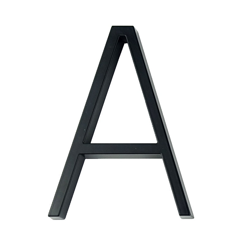 Floating Exterior House Number 5inch Doorplate Letters Metal Address Sign Plate Outdoor Door Plaque Number Dash Slash Sign #0-9
