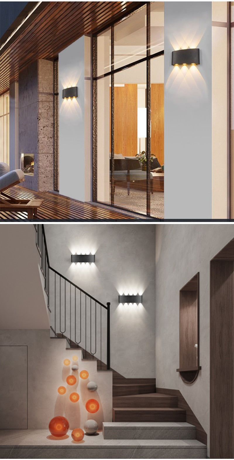 Contemporary LED Wall Lamp: Waterproof IP65, Ideal for Bathroom and Outdoor Lighting, Available in 4W, 6W, and 8W, Suitable for 110V and 220V Power Supply