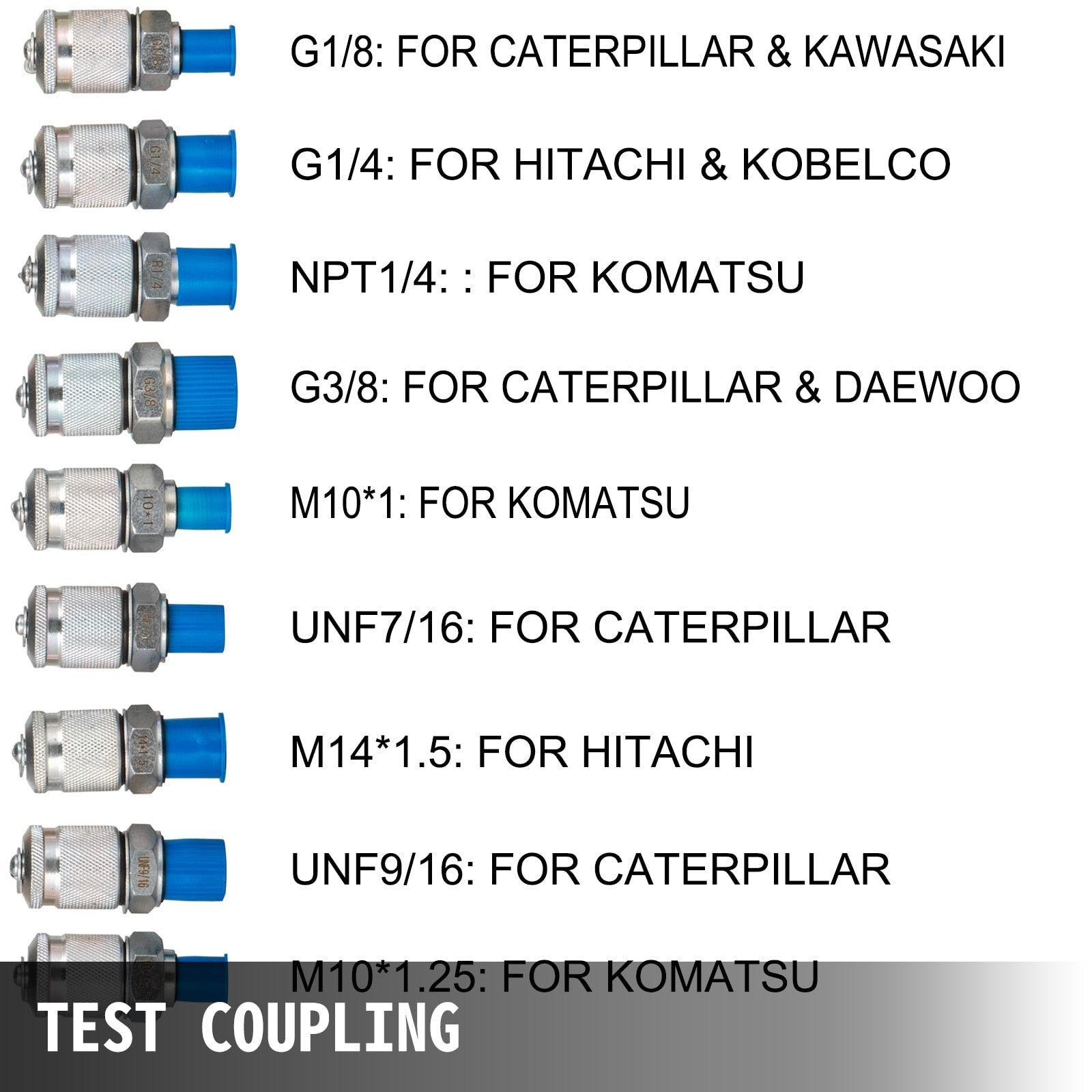 Portable 0-60Mpa Hydraulic Pressure Gauge Test Kit with Digital Manometer for Accurate Measurements and Easy Excavator Maintenance