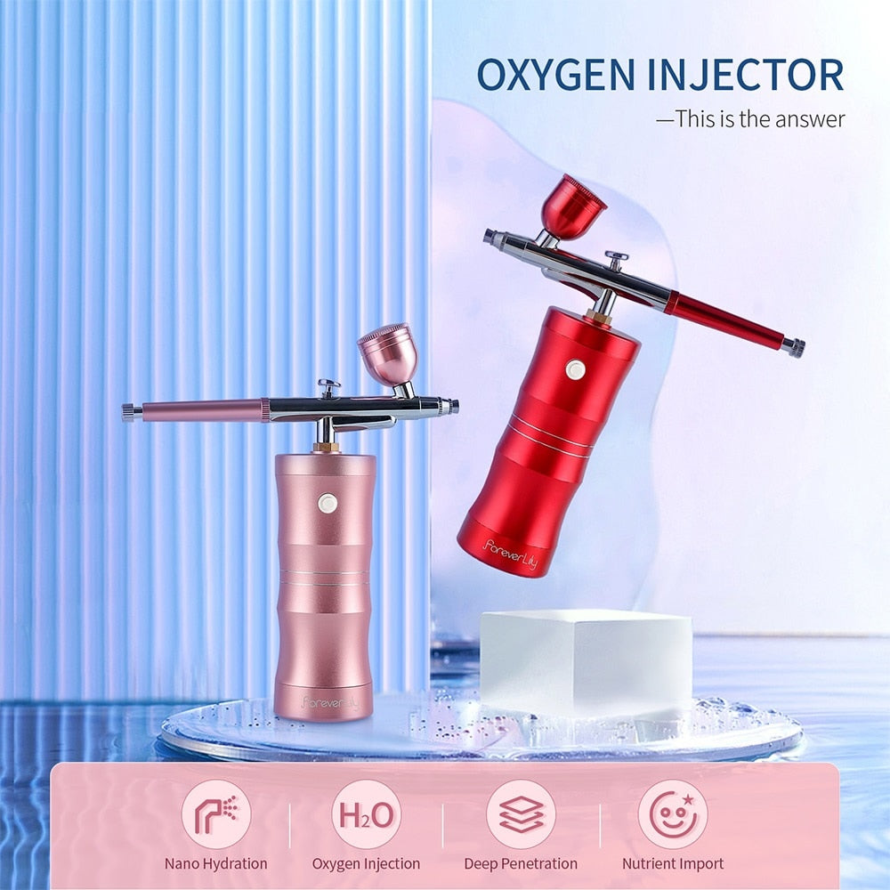 Foreverlily Mini Air Compressor Kit Air-Brush Paint Spray Gun Airbrush For Nail Art Tattoo Craft Cake Face Nano Fog Mist Sprayer