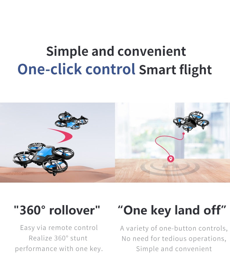 New Mini Drone V8 with 4K/1080P HD Camera, WiFi FPV, Air Pressure Height Maintenance, Foldable Quadcopter, RC Drone Toy Gift
