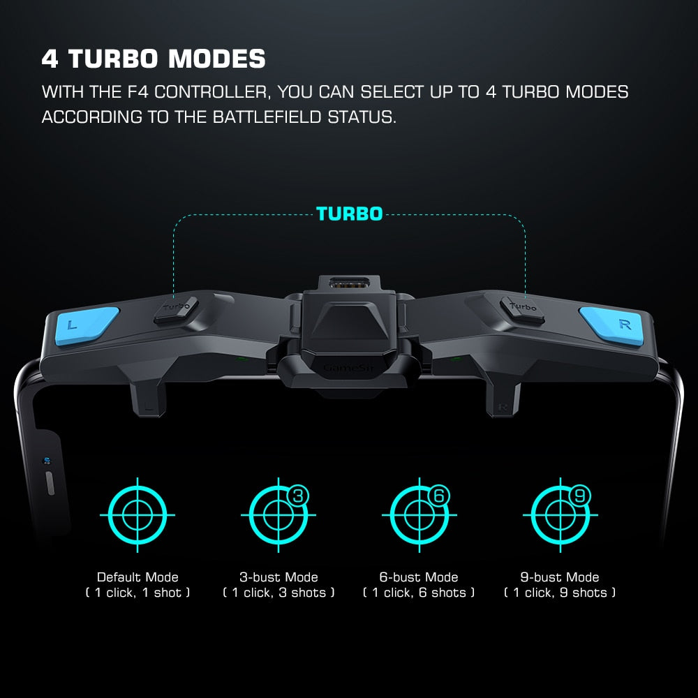 Plug and Play GameSir F4 Falcon Mobile Phone Game Controller - PUBG Gamepad Joystick for iPhone iOS Android Cellphone Call of Duty