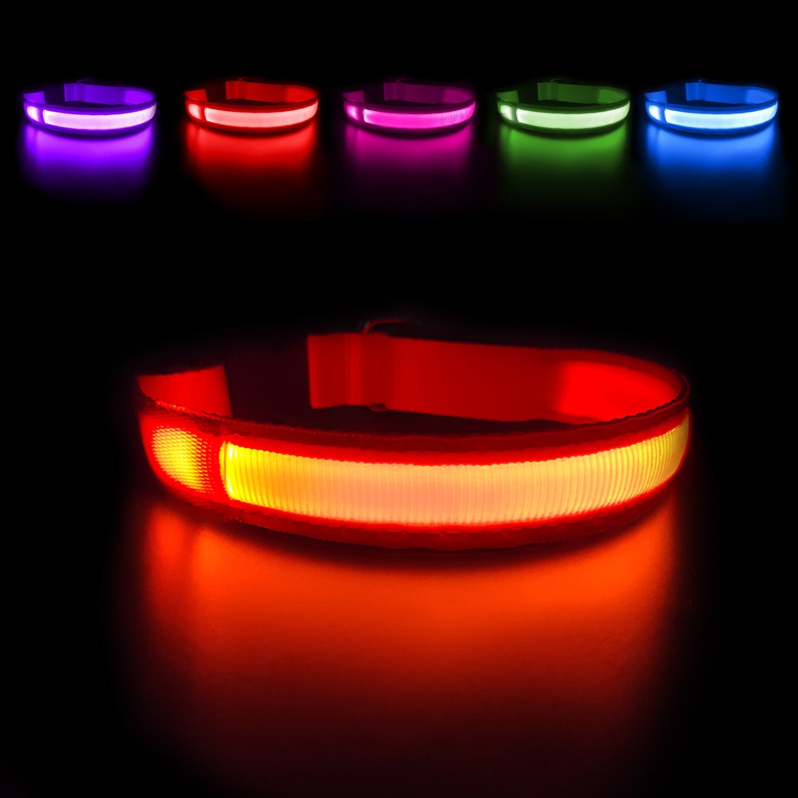 MASBRILL Dog Collar Luminous Pet Supplies Dog Collar Waterproof Safety Collars
