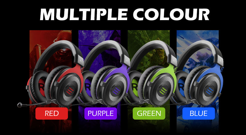 Professional Gaming Headset - Stereo Wired Game Headphones with Microphone for PS4, Smartphone, Xbox, and PC