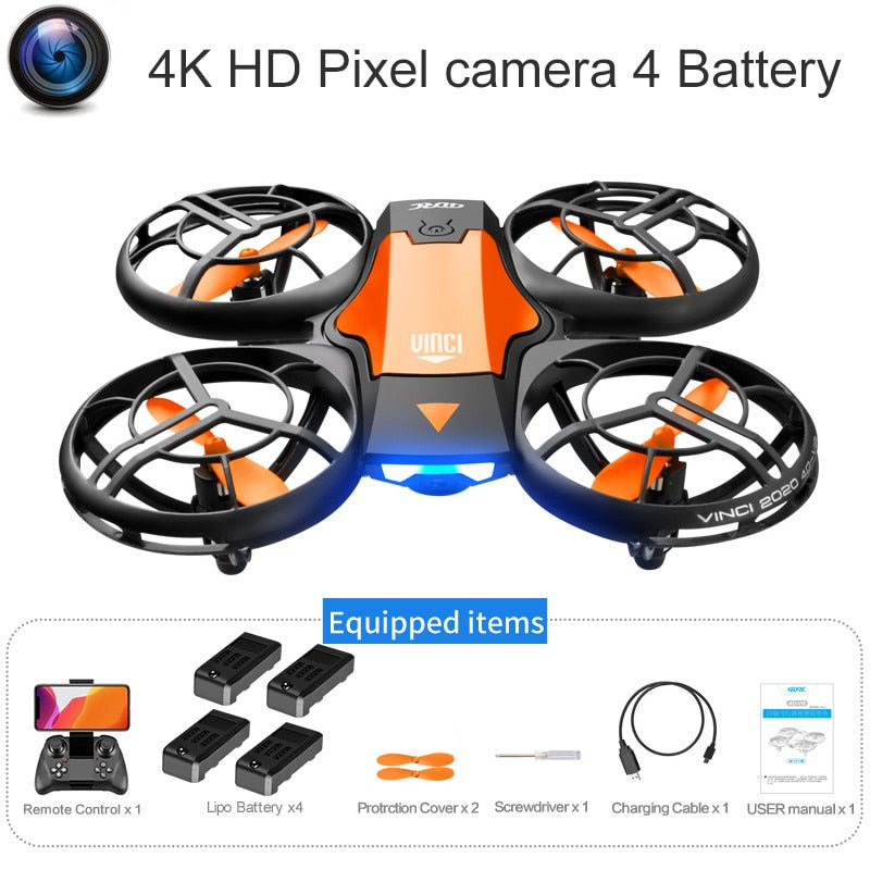 New Mini Drone V8 with 4K/1080P HD Camera, WiFi FPV, Air Pressure Height Maintenance, Foldable Quadcopter, RC Drone Toy Gift