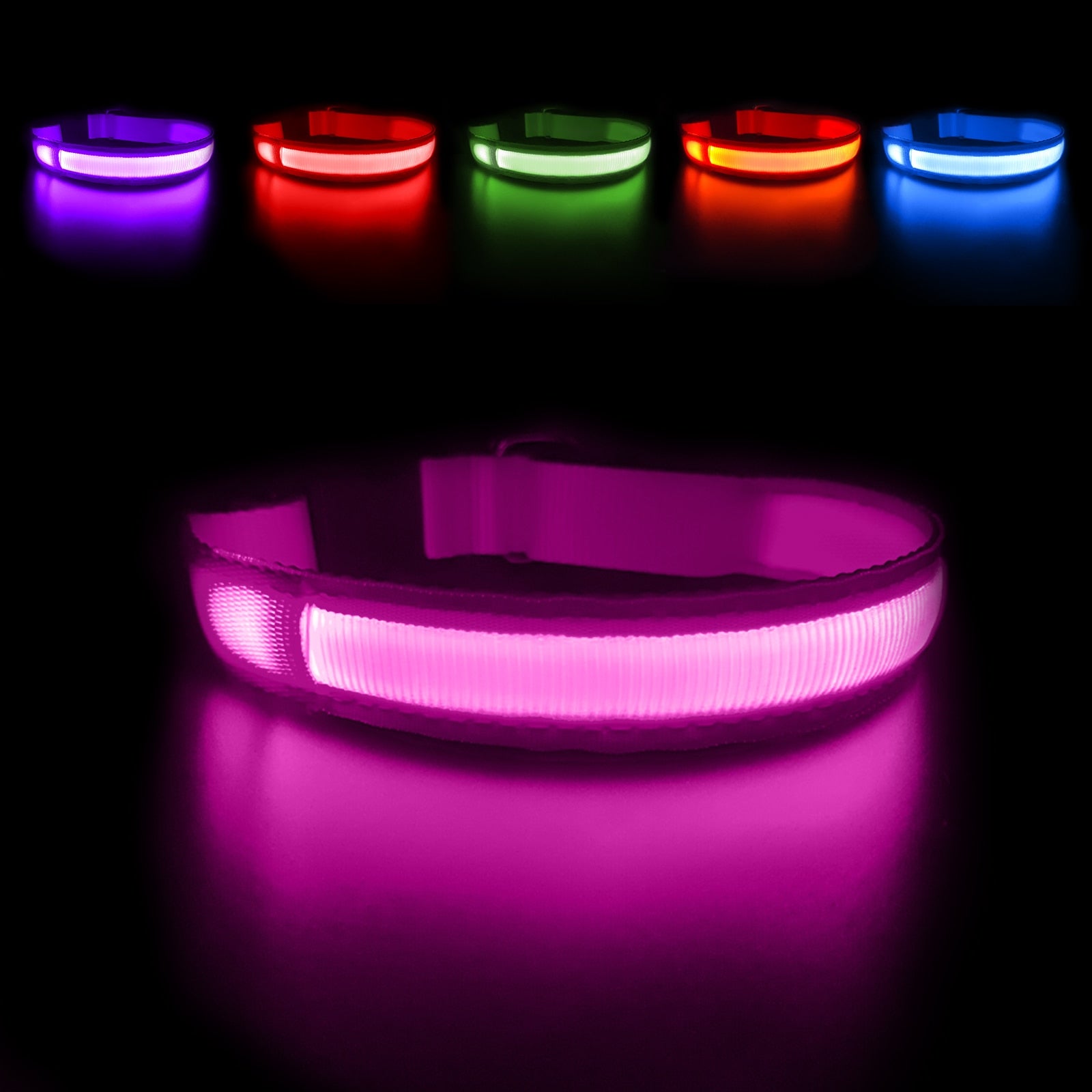 MASBRILL Dog Collar Luminous Pet Supplies Dog Collar Waterproof Safety Collars
