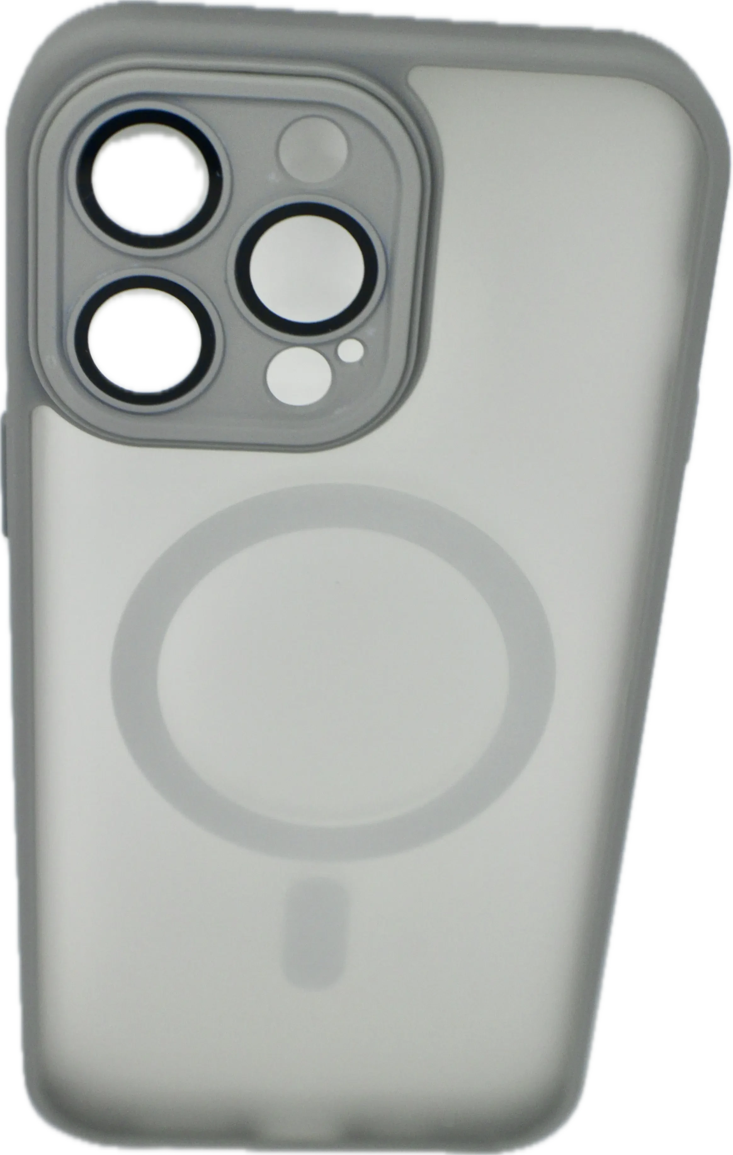 Magnetic Charging Case For Matte Armor Magnetic Wireless Charging Case For iPhone Shockproof Lens Protection Grey Matte