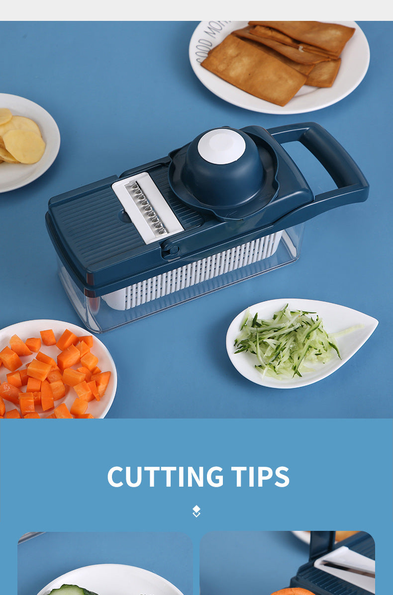 14 pack Multifunctional vegetable chopper fruit knife kitchen potato slicer grater drain basket onion shredder kitchen access