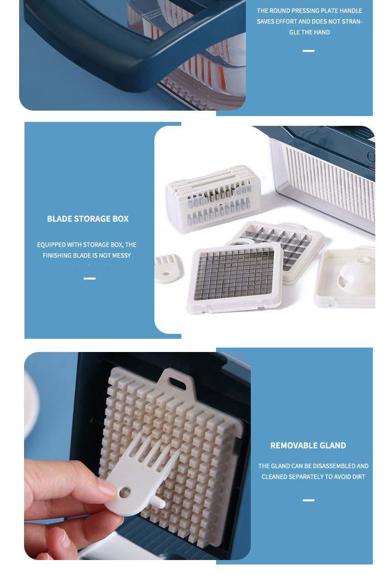 14 pack Multifunctional vegetable chopper fruit knife kitchen potato slicer grater drain basket onion shredder kitchen access