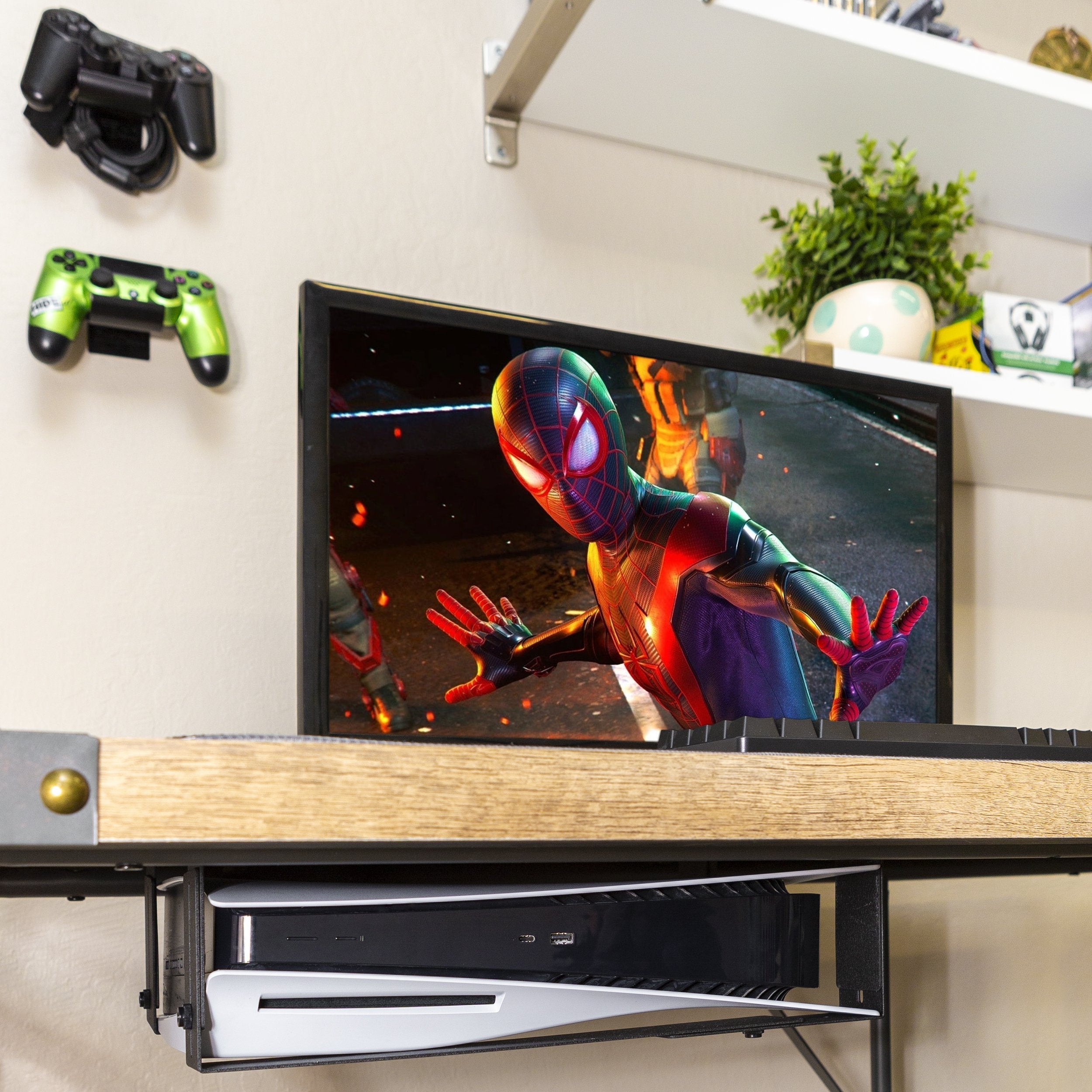 HIDEit Uni-LXW | Adjustable PS5 Under-Desk Mount