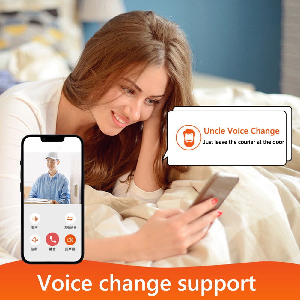 1080P UHD Intelligent Wireless Doorbell Tuya APP 2.4G WiFi Door Bell Camera Night Vision Security Video Intercom Voice Change