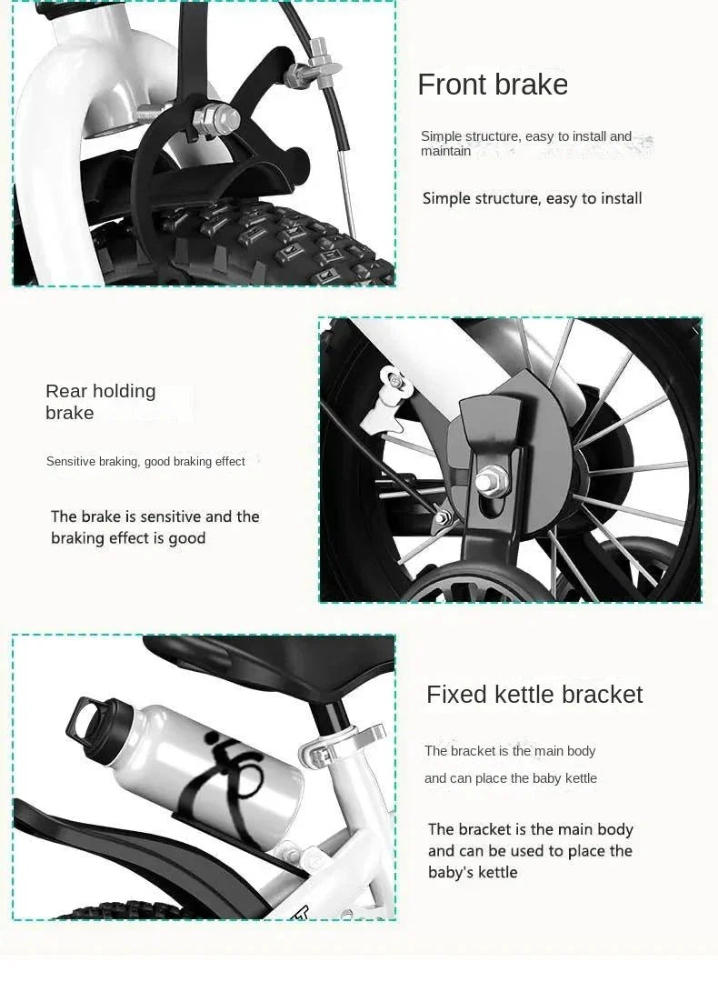 Children's Bicycles for Boys Aged 3-10 Years Old Children Girls Children's Bicycles with Flashing Auxiliary Wheels