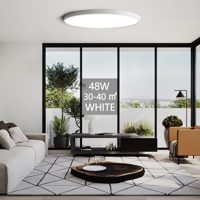 Smart Ultrathin 20-Inch LED Ceiling Lamp: Large Bedroom Lighting Fixture for Modern Living Room