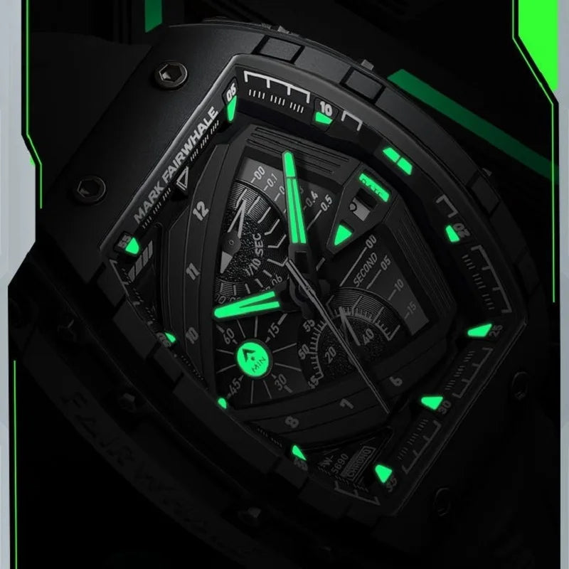 Mark Fairwhale Multifunctional Clock For Men Waterproof Sports Date Top Brand Quartz Watch For Men
