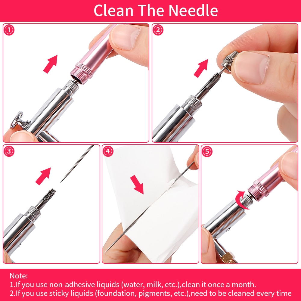 Top 0.3mm Mini Air Compressor Kit Air-Brush Paint Spray Gun Airbrush For Nail Art Tattoo Craft Cake Nano Fog Mist Sprayer