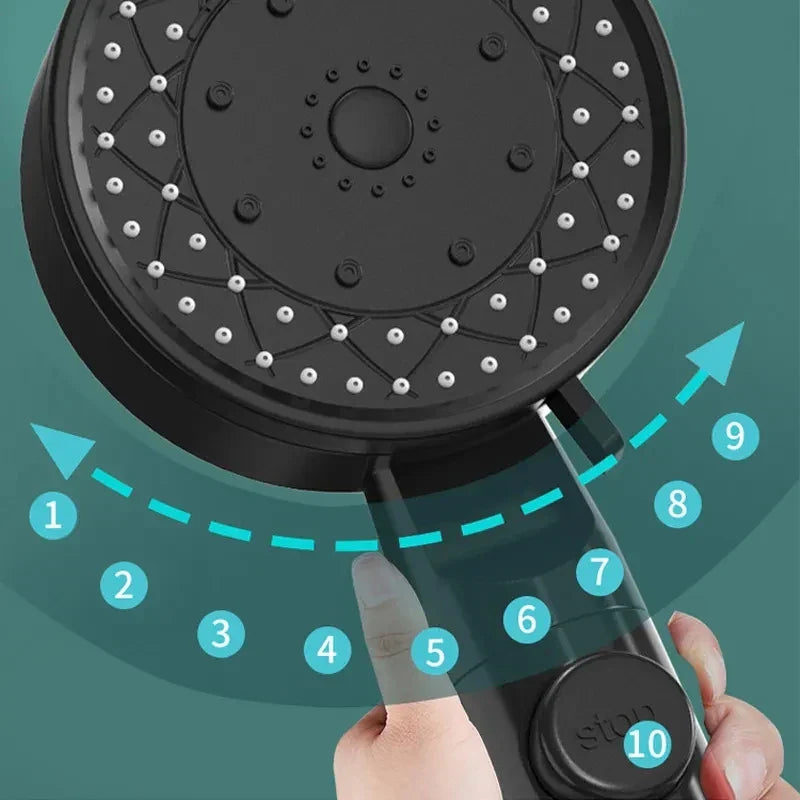 DecorBites™ High Pressure Shower Head with Filter, Adjustable Handheld Spray Nozzle for Bathroom