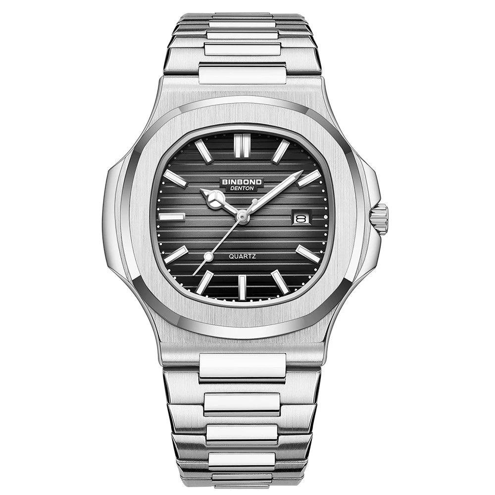 New Casual Business Rose Gold Clock Men Luxury Watch Automatic Watches Mens Top Fashion Quartz Wristwatches Gifts Reloj Hombre